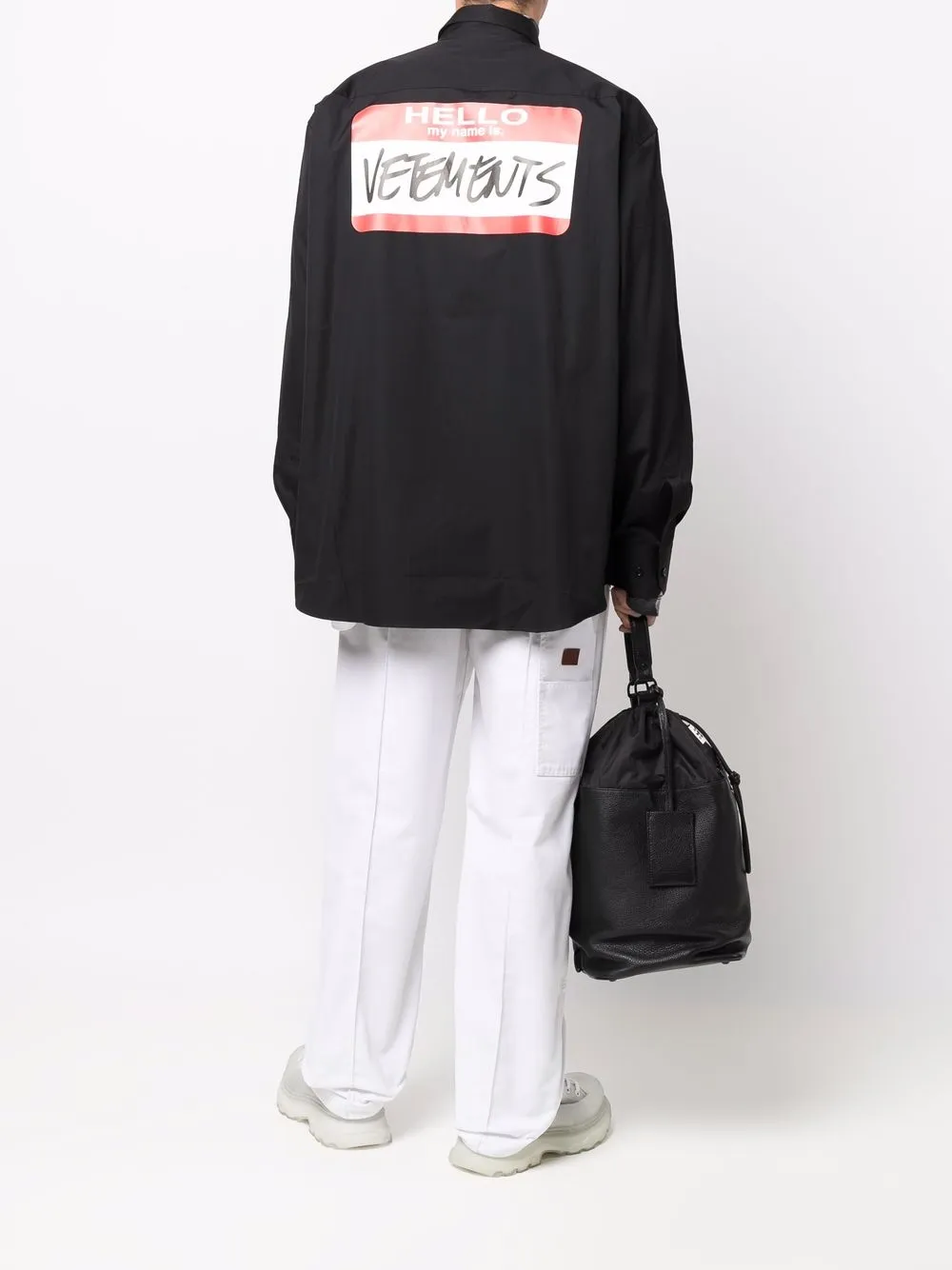 фото Vetements рубашка оверсайз my name is