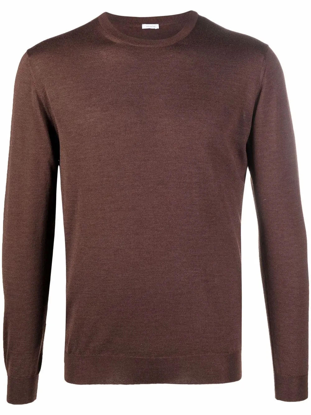 

Malo round neck knitted jumper - Brown