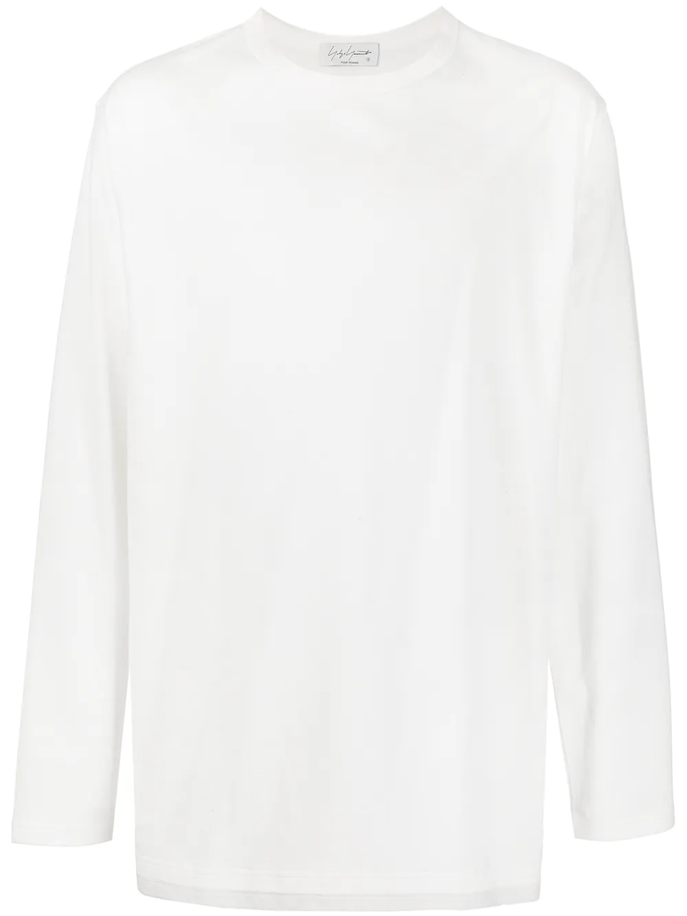 

Yohji Yamamoto playera manga larga - Blanco