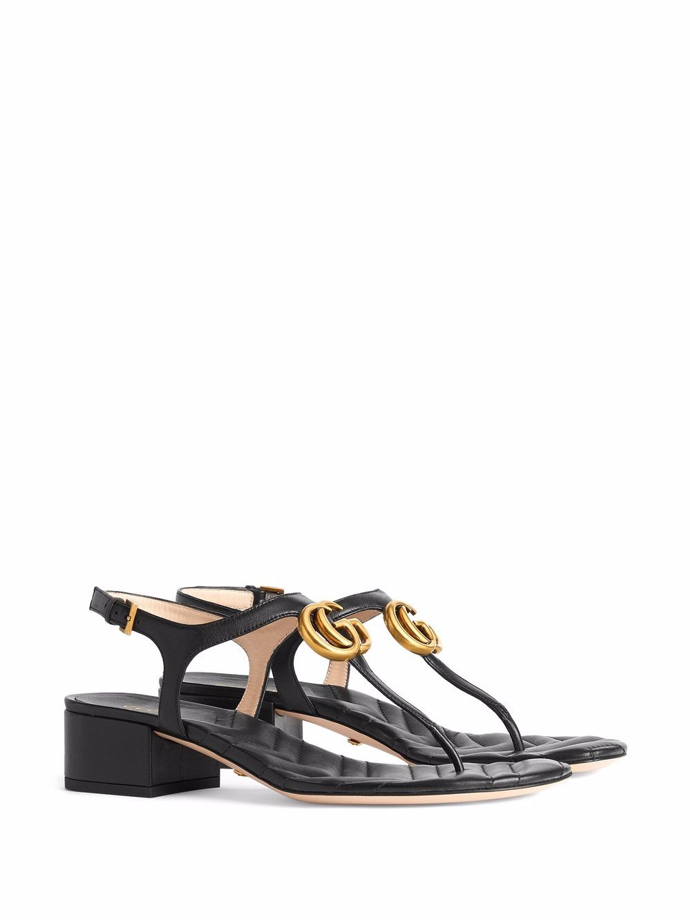 Gucci Double G Leather Sandals - Farfetch