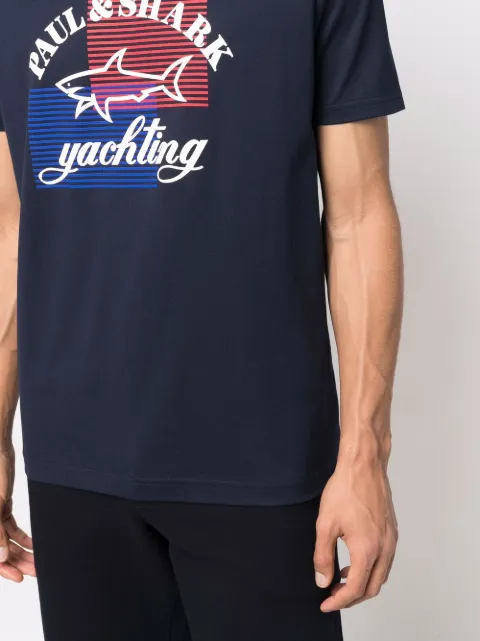 Paul \u0026 Shark Stripe logo-print T-shirt 