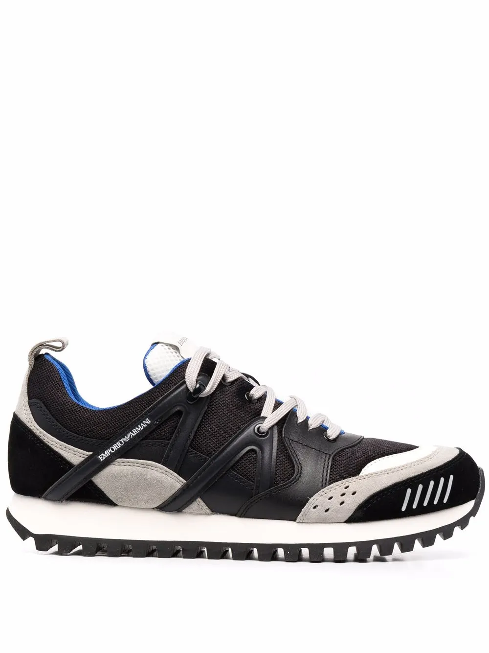 

Emporio Armani panelled low-top sneakers - Black