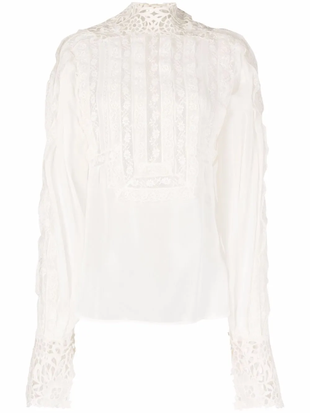 

Ermanno Scervino blusa con ribetes de encaje - Neutro