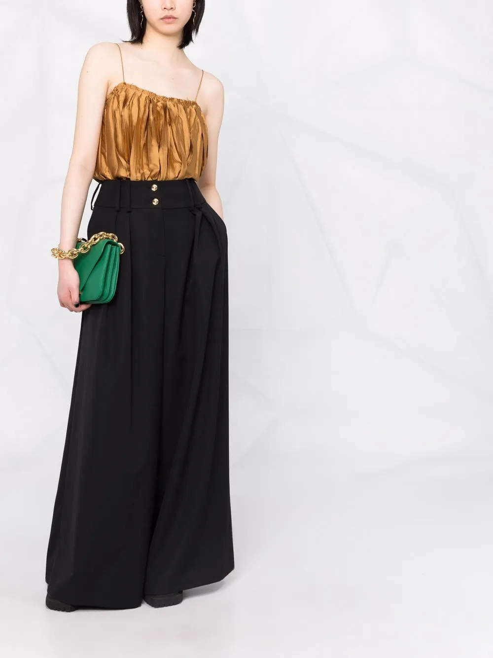 Balmain Broek met wijde pijpen - Zwart