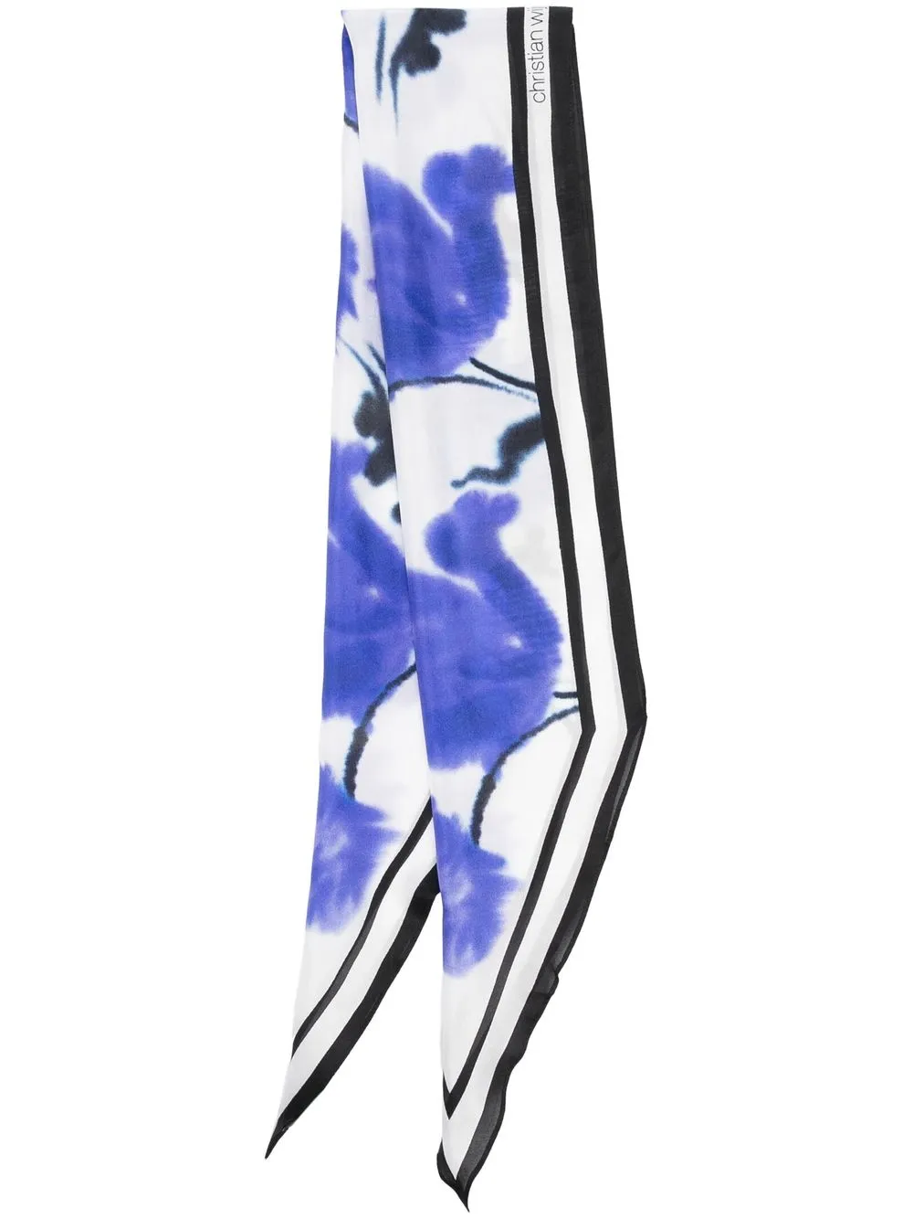 

Christian Wijnants Aries small silk scarf - White
