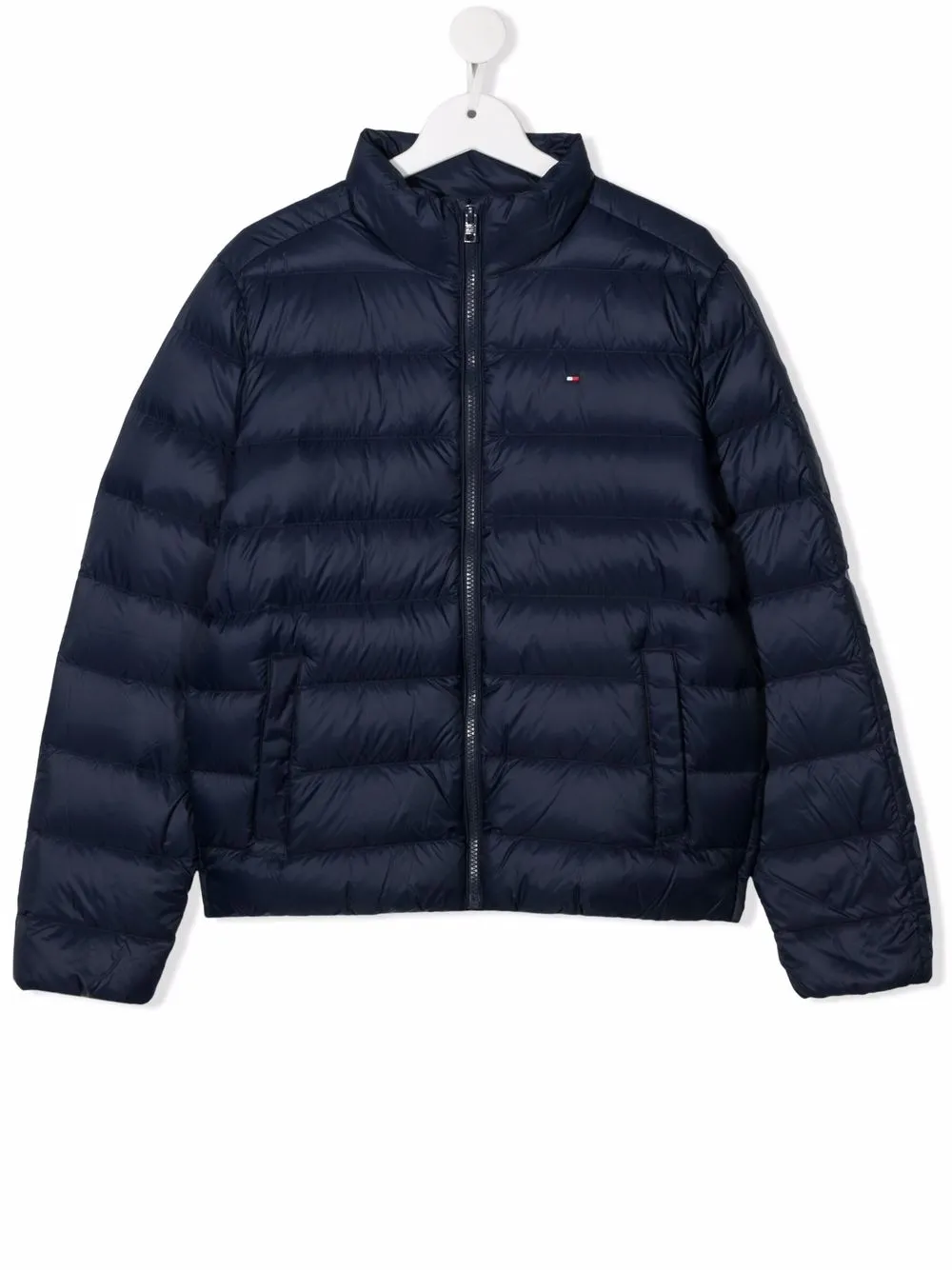 Tommy Hilfiger Junior стеганая куртка с вышитым логотипом
