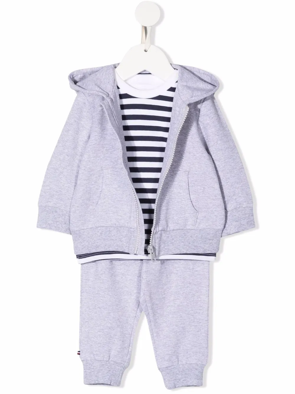 

Tommy Hilfiger Junior traje deportivo con capucha y cierre - Gris