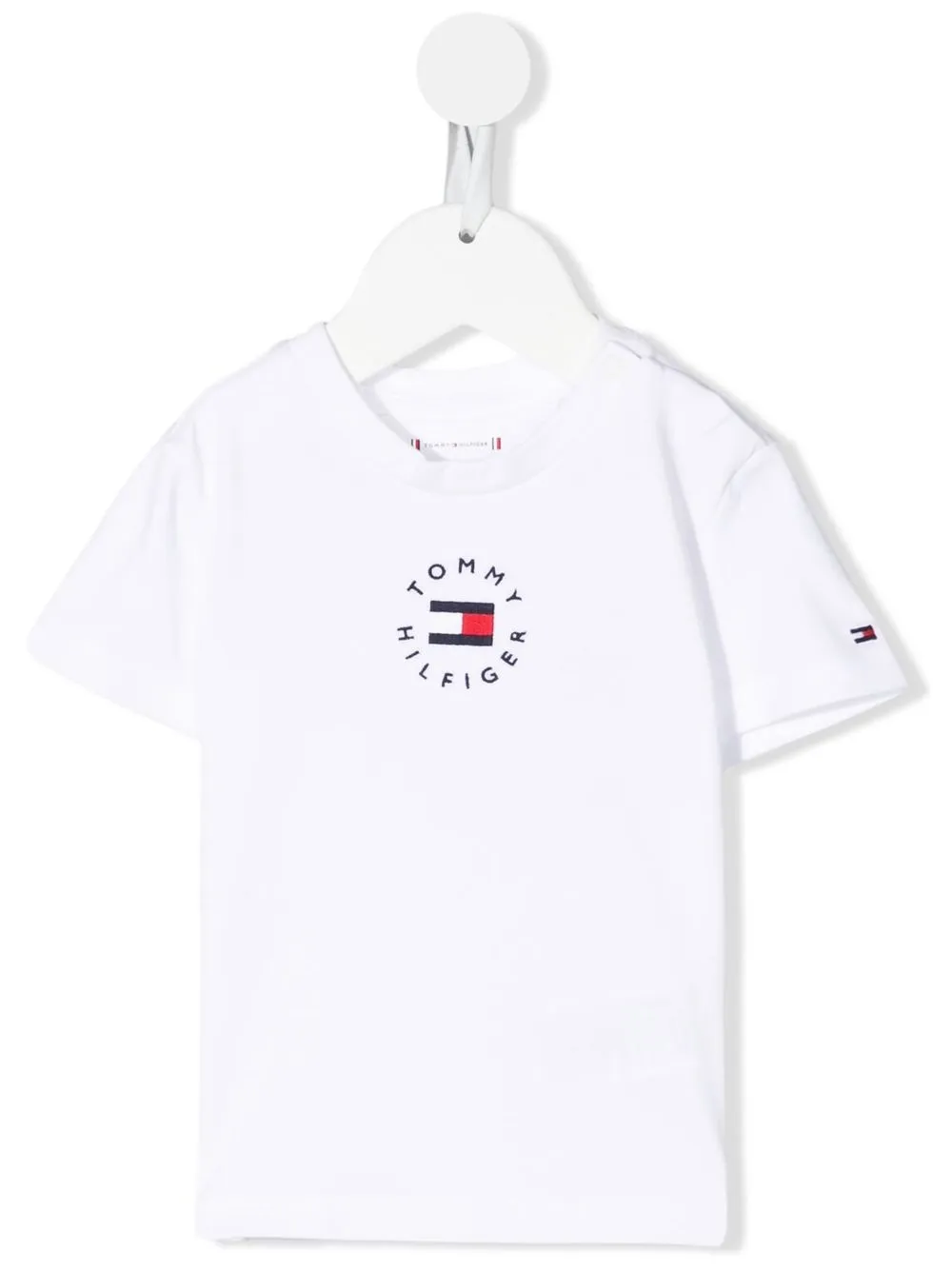 

Tommy Hilfiger Junior playera con logo estampado - Blanco