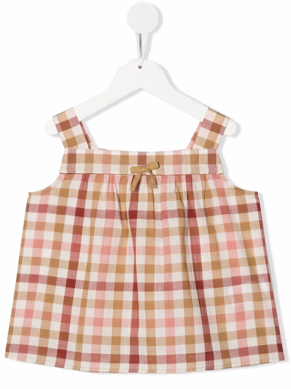 

Bonpoint blusa sin mangas a cuadros gingham - Neutro