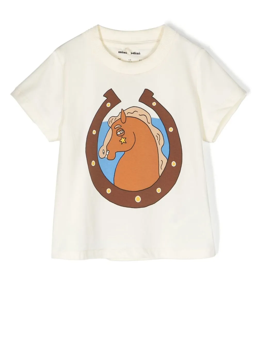 

Mini Rodini Horse-print short-sleeve T-shirt - White