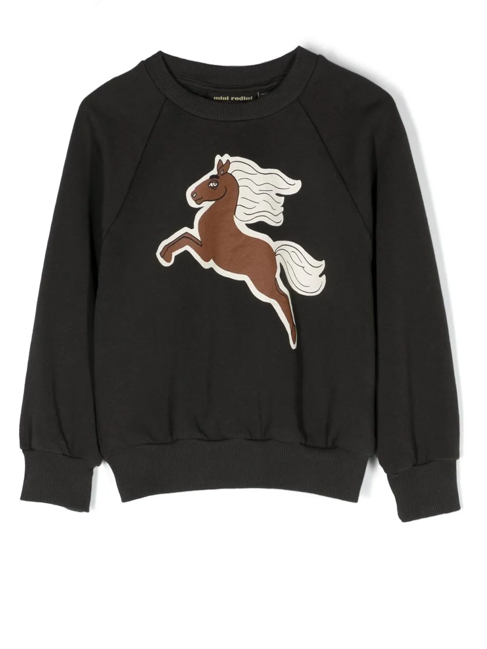 

Mini Rodini sudadera con caballo estampado - Negro