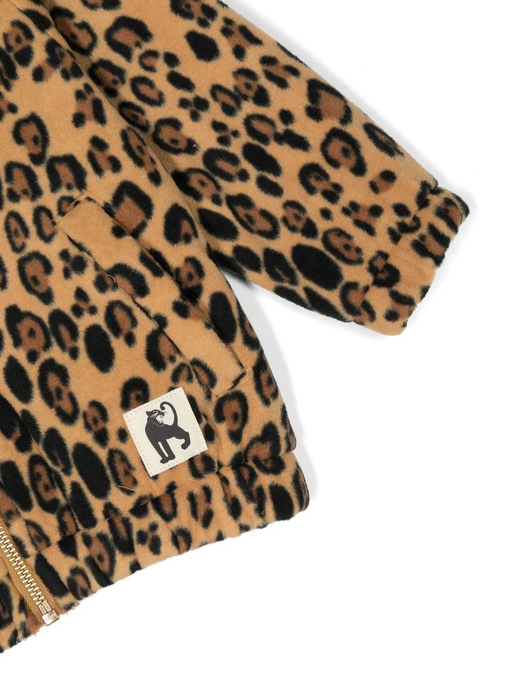  Mini Rodini Leopard-print Fleece Jacket - Orange 