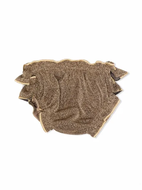 Oseree Kids metallic-effect ruched bikini bottoms