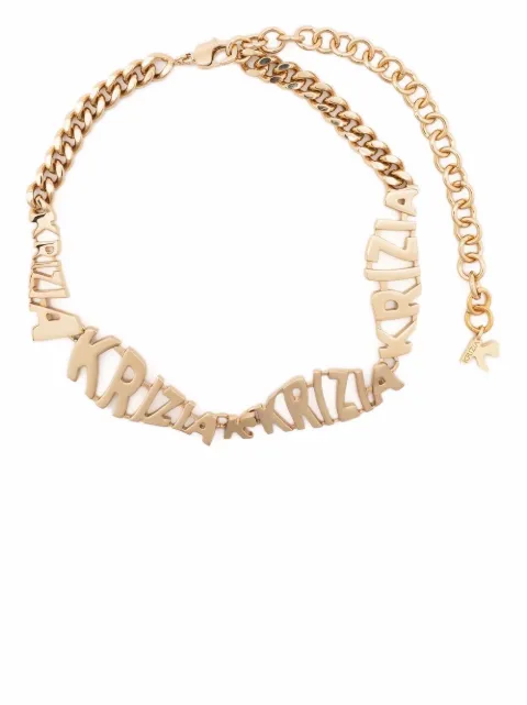 Krizia logo-plaque choker