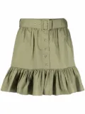 Michael Michael Kors belted ruffle-trim mini skirt - Green