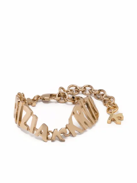 Krizia pulsera con placa del logo