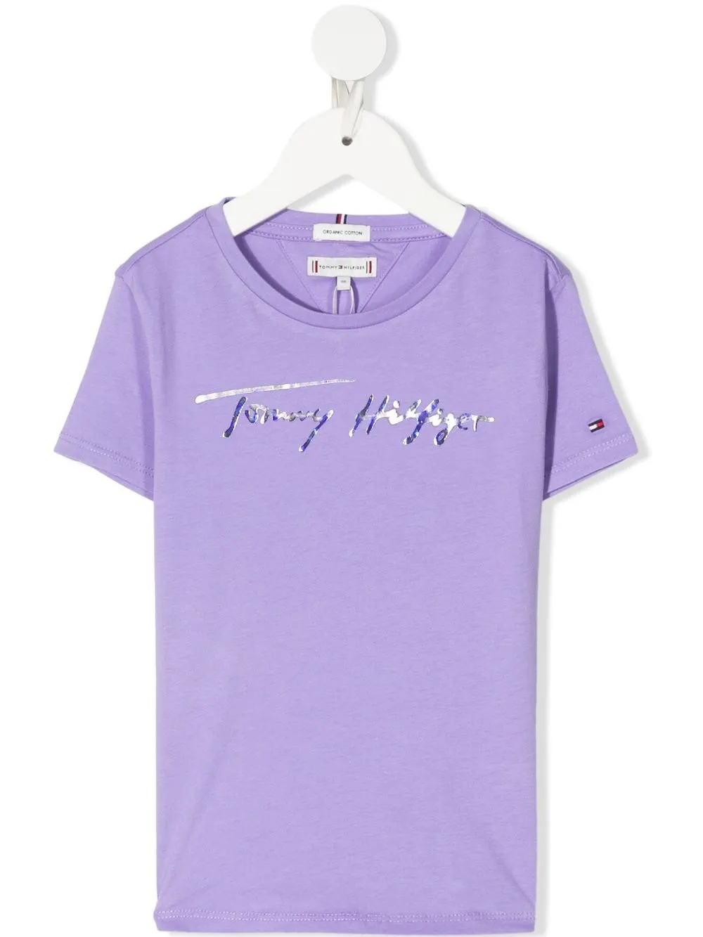 

Tommy Hilfiger Junior playera con logo estampado - Morado