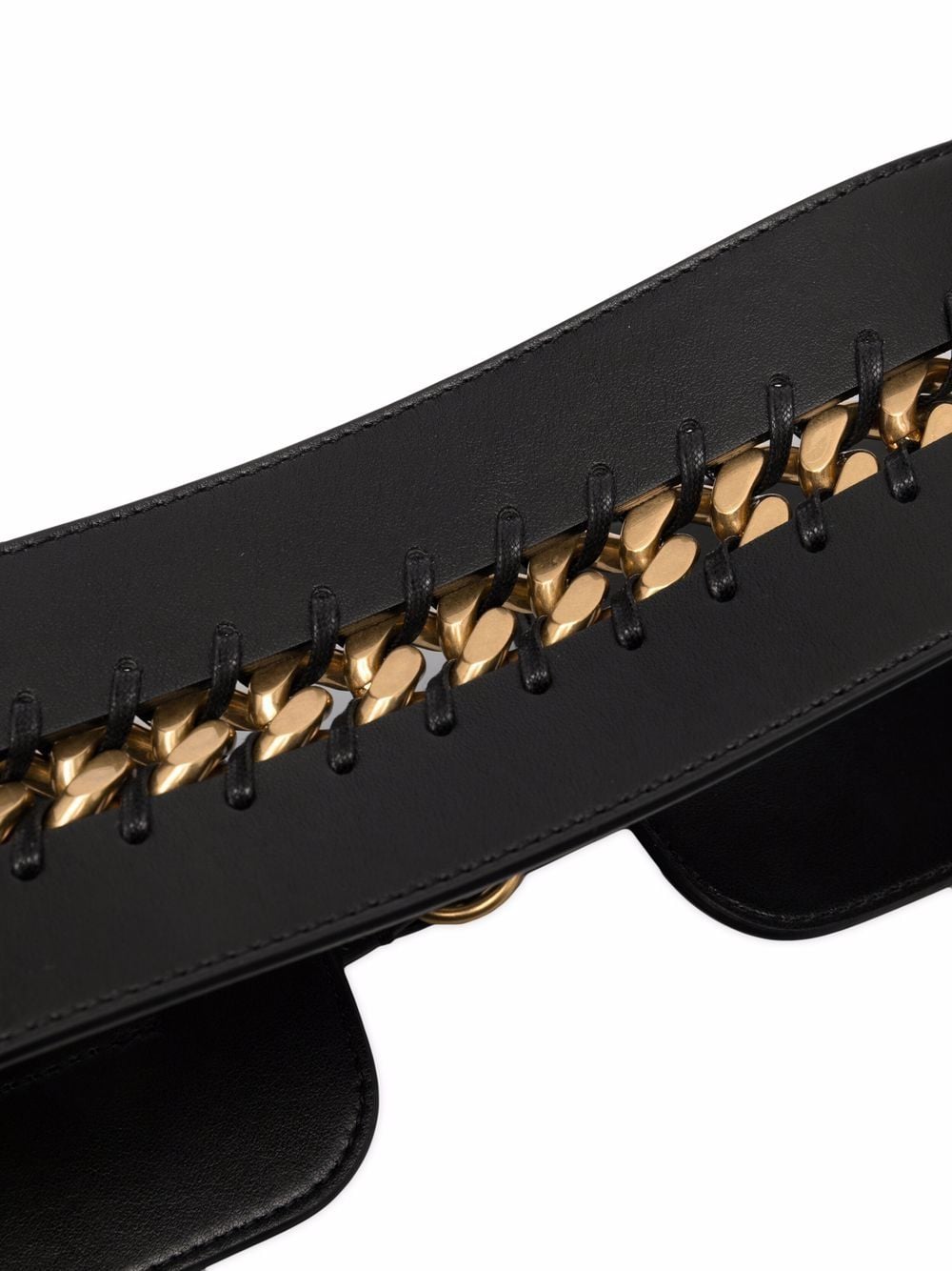 Stella McCartney Riem met schakelketting - Zwart