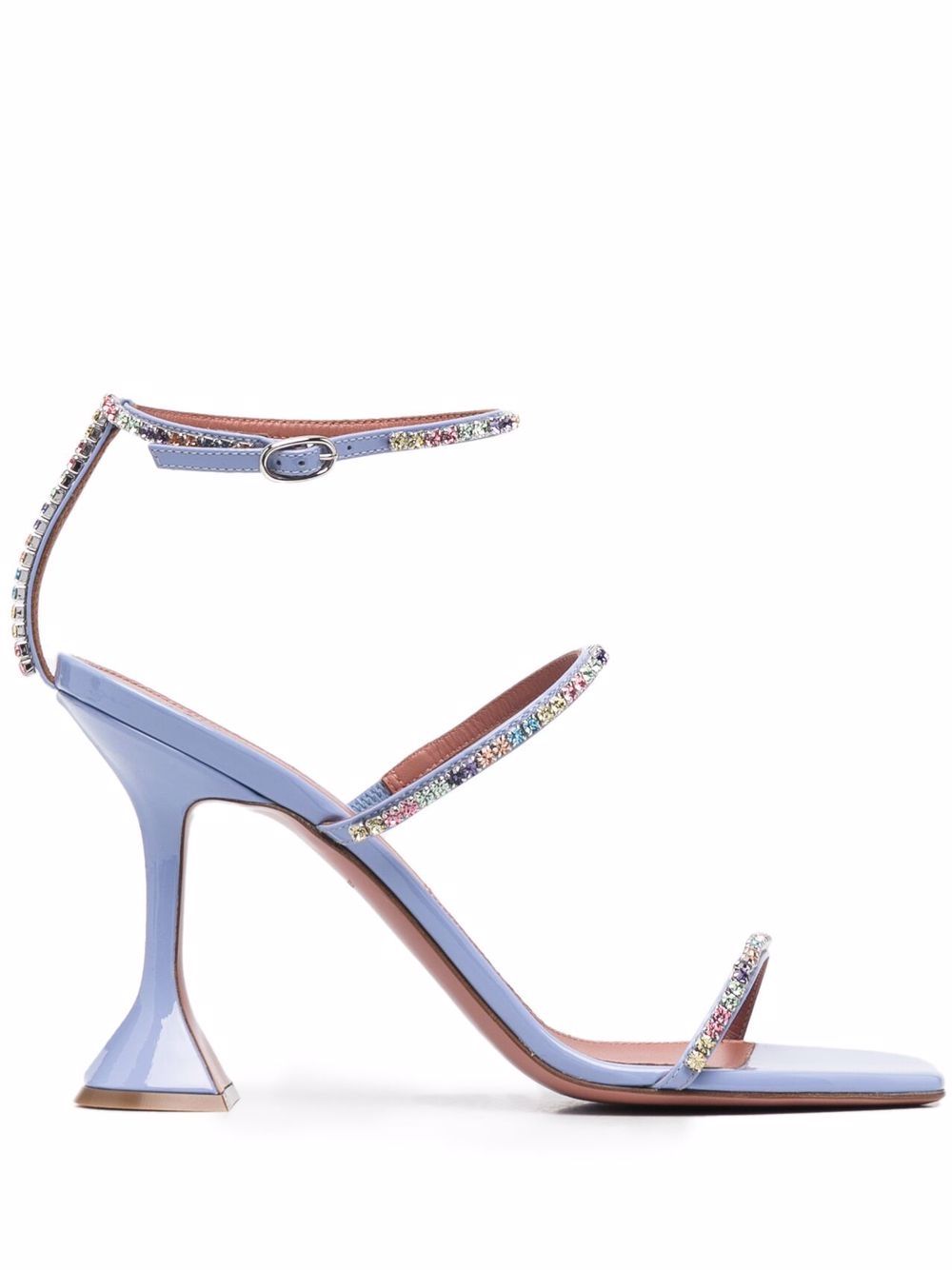 фото Amina muaddi gilda 100mm rhinestone-embellished sandals