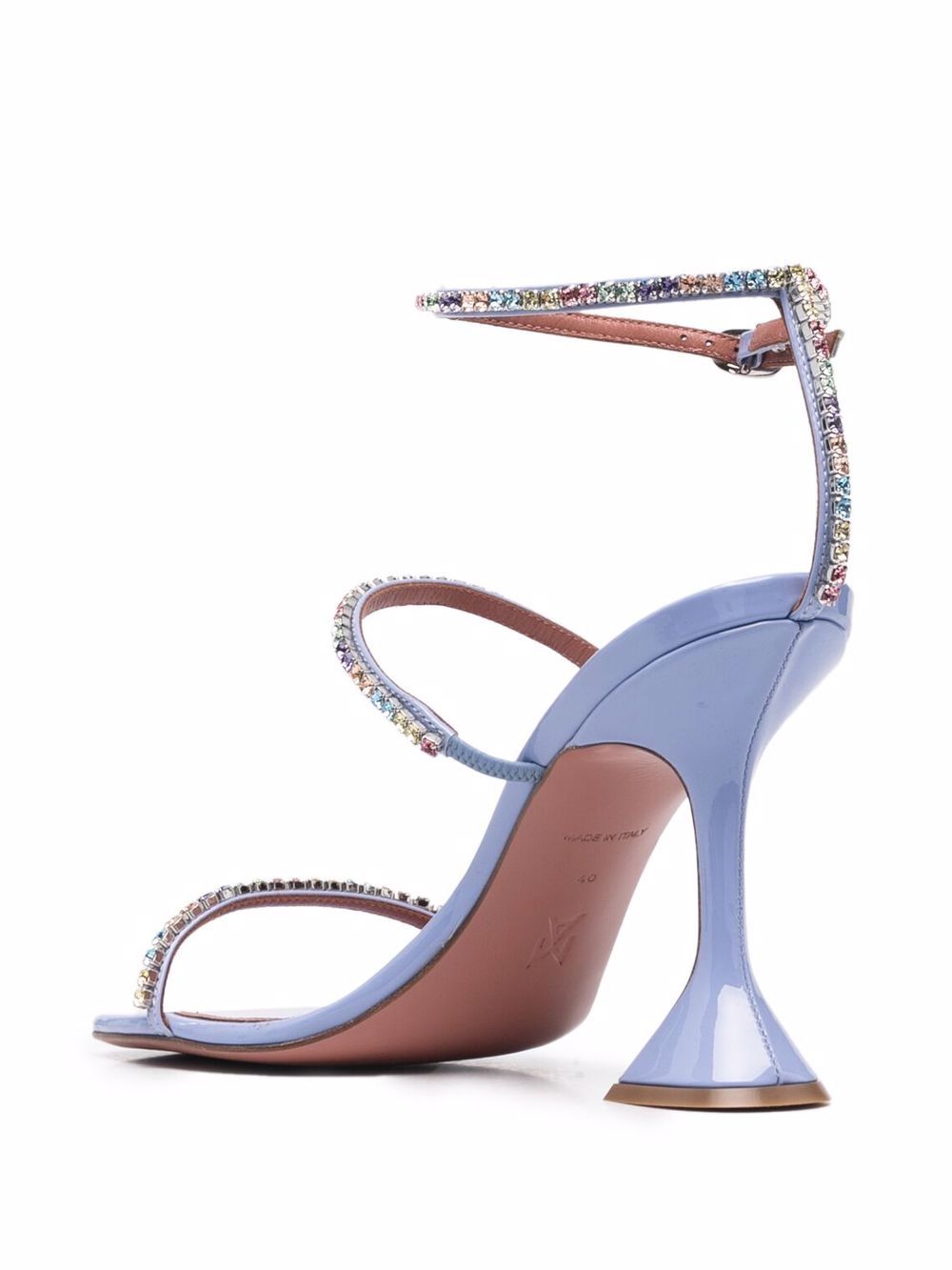 фото Amina muaddi gilda 100mm rhinestone-embellished sandals