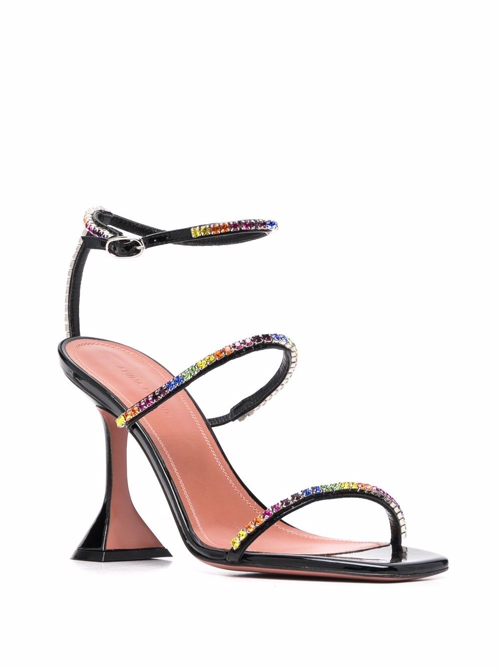 фото Amina muaddi gilda 100mm rhinestone-embellished sandals