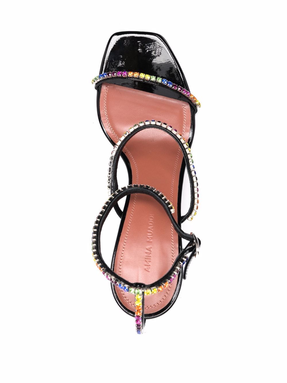 фото Amina muaddi gilda 100mm rhinestone-embellished sandals