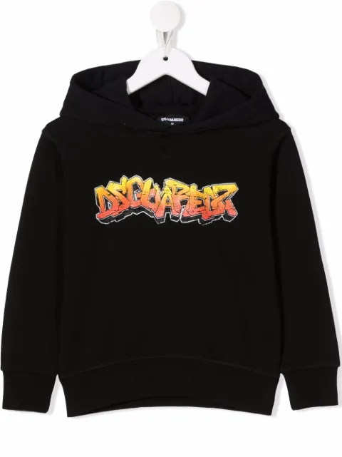 DSQUARED2 KIDS graffiti-print cotton hoodie 