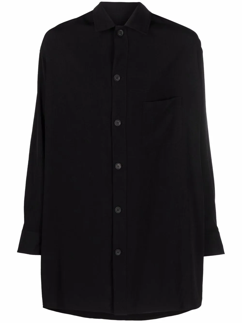 

Yohji Yamamoto camisa con hombros caídos - Negro