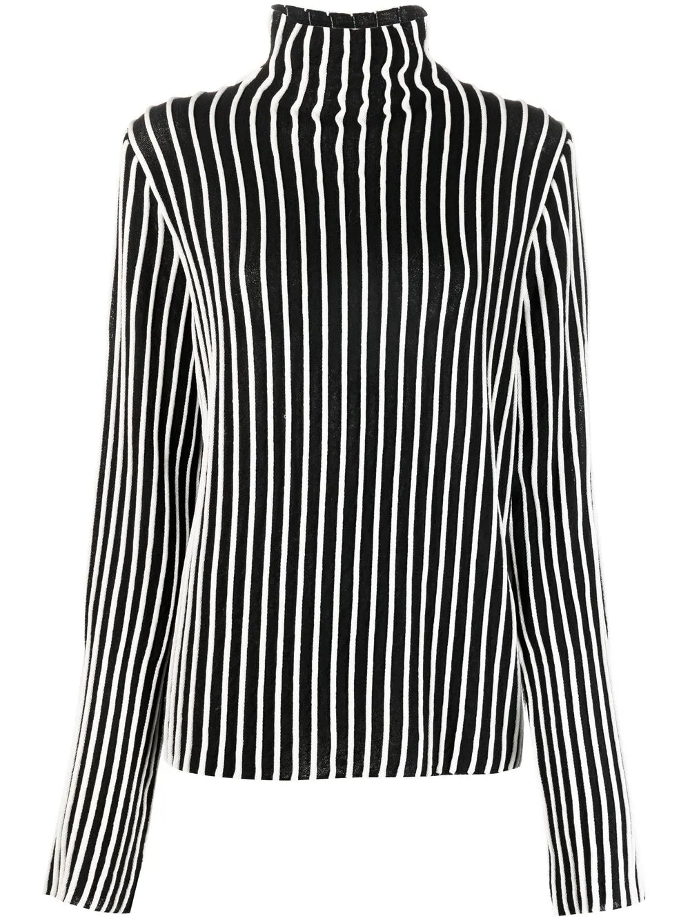 

Christian Wijnants Kluki striped high neck sweater - Black