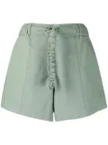 GANNI drawstring suiting shorts - Green