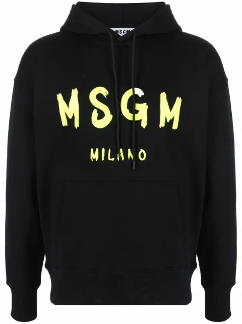 msgm logo印花连帽衫