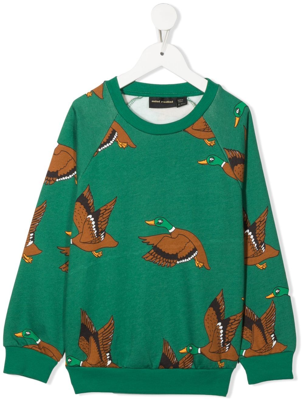 

Mini Rodini sudadera con patos estampados - Verde