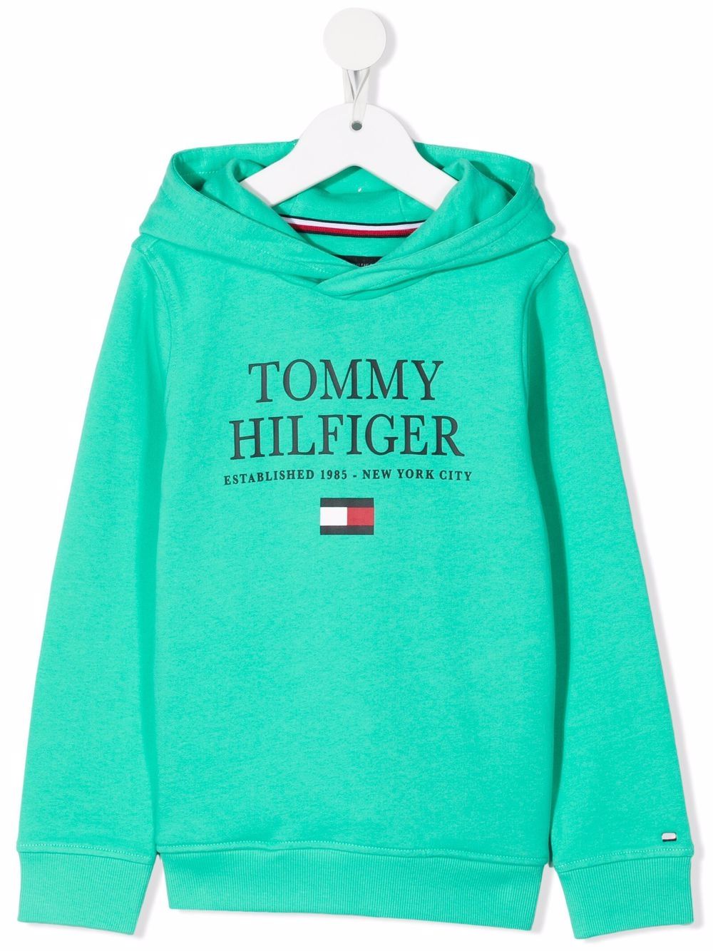 фото Tommy hilfiger junior logo-print cotton hoodie