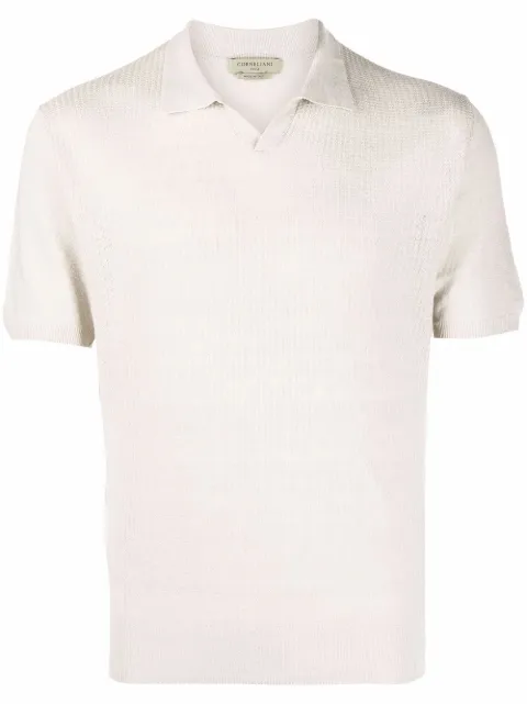 V-neck polo shirt