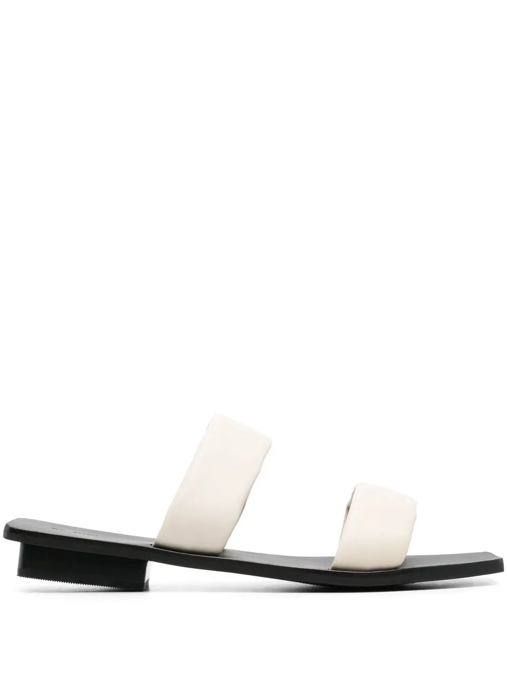 

St. Agni double-strap leather slides - Neutrals