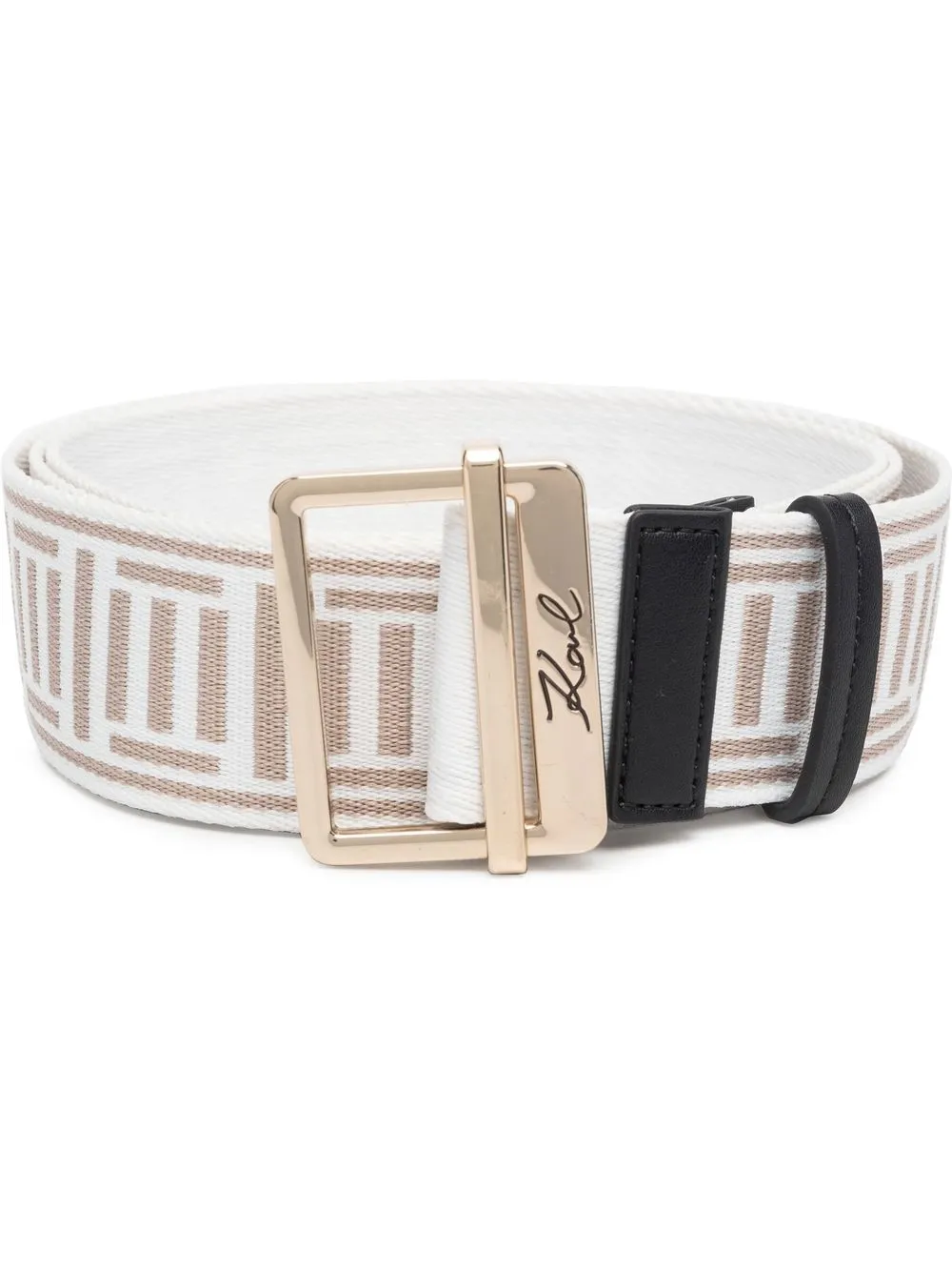 

Karl Lagerfeld K/Essential webbing belt - White