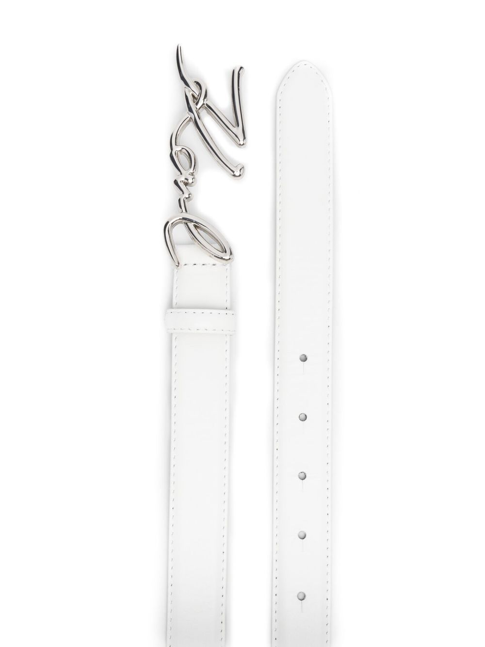 Karl Lagerfeld Riem met logoplakkaat - Wit