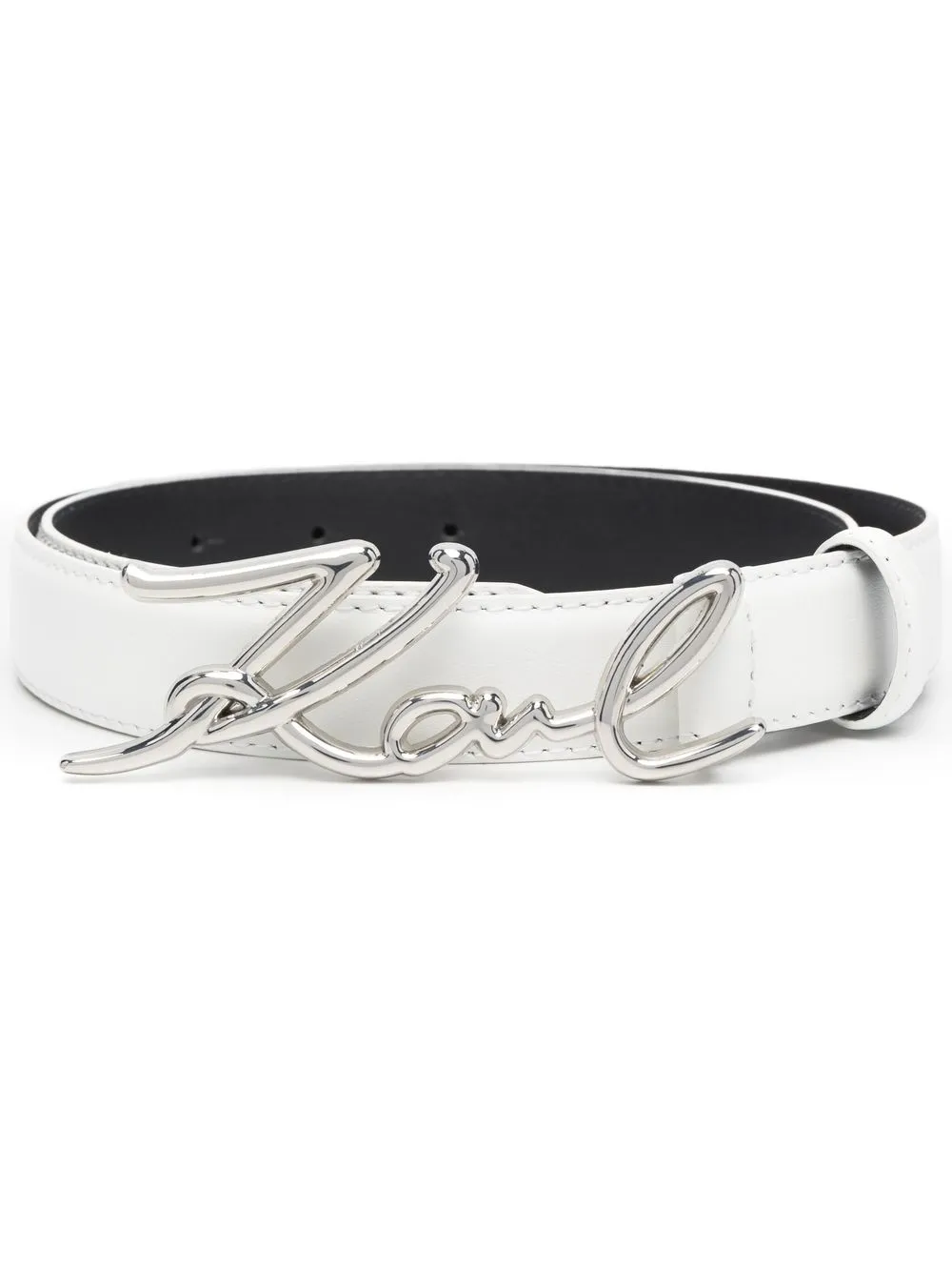 

Karl Lagerfeld cinturón K/Signature - Blanco