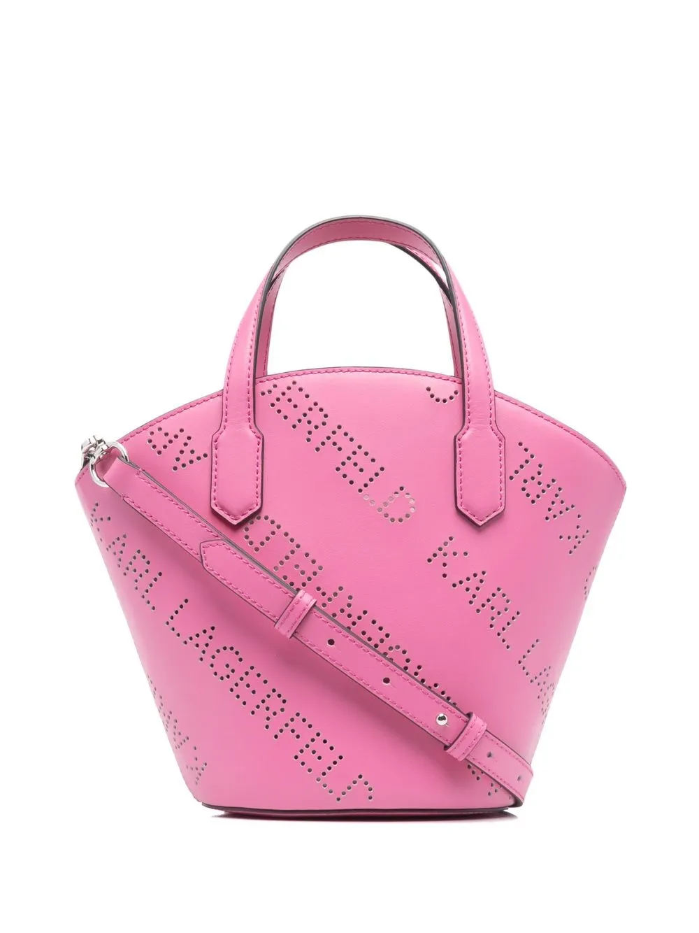 

Karl Lagerfeld tote K/Punched pequeño - Rosado