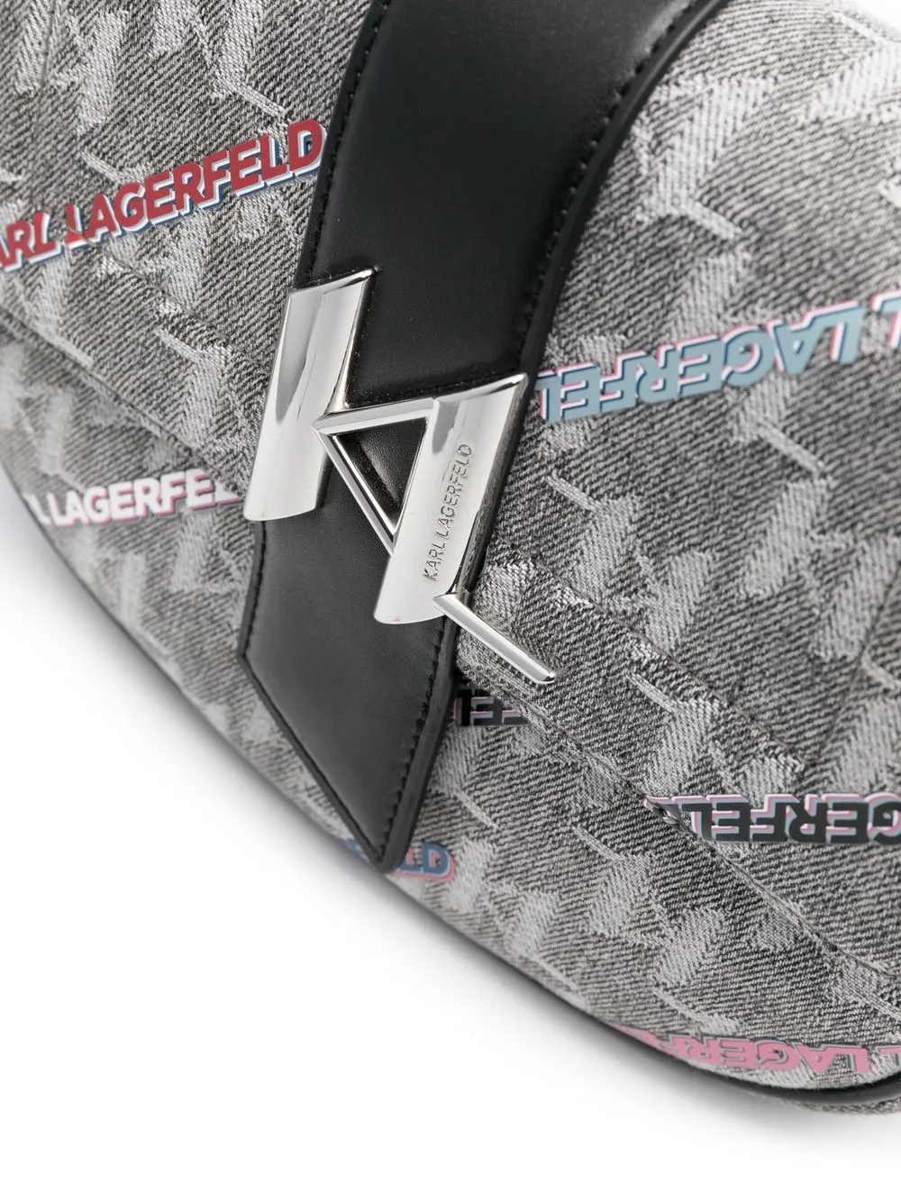 Karl Lagerfeld K/Saddle Monogram Denim Crossbody Bag Farfetch