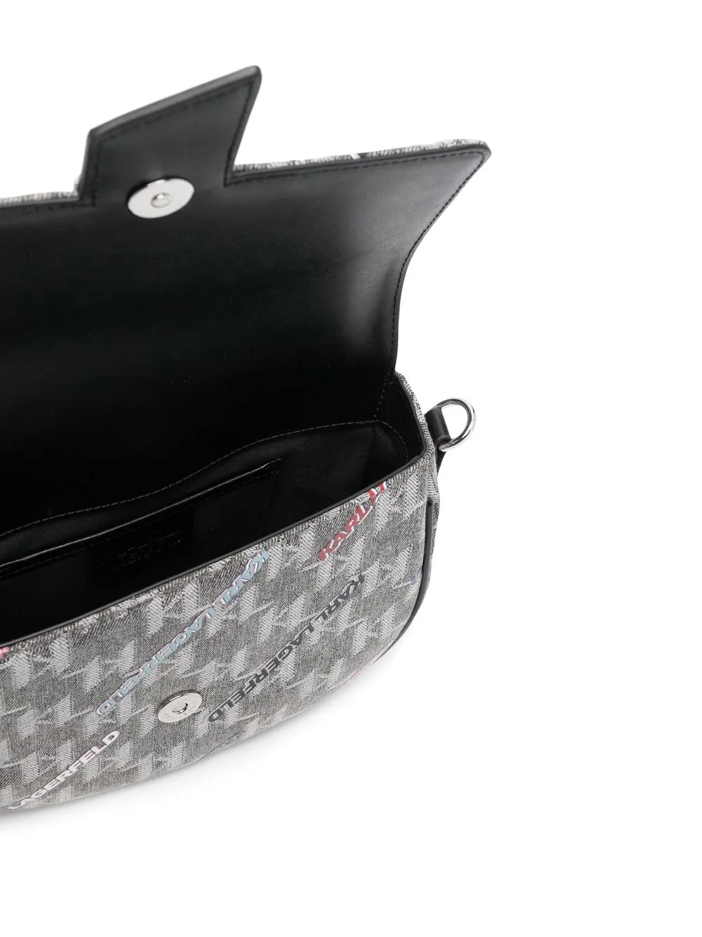 Karl Lagerfeld K/Saddle Monogram Denim Crossbody Bag Farfetch