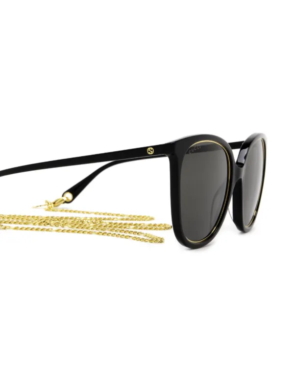 Gucci Eyewear round-frame Sunglasses | Black | FARFETCH display picture 2