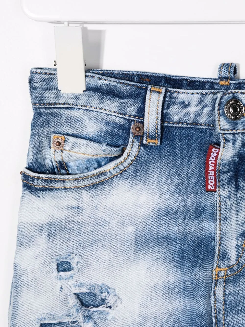 фото Dsquared2 kids прямые джинсы средней посадки