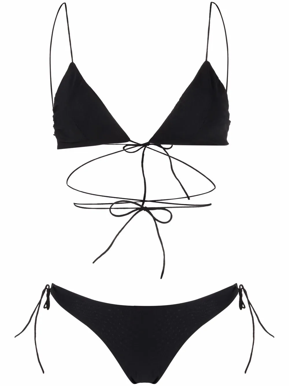 

Amazuìn tie-detail bikini - Black