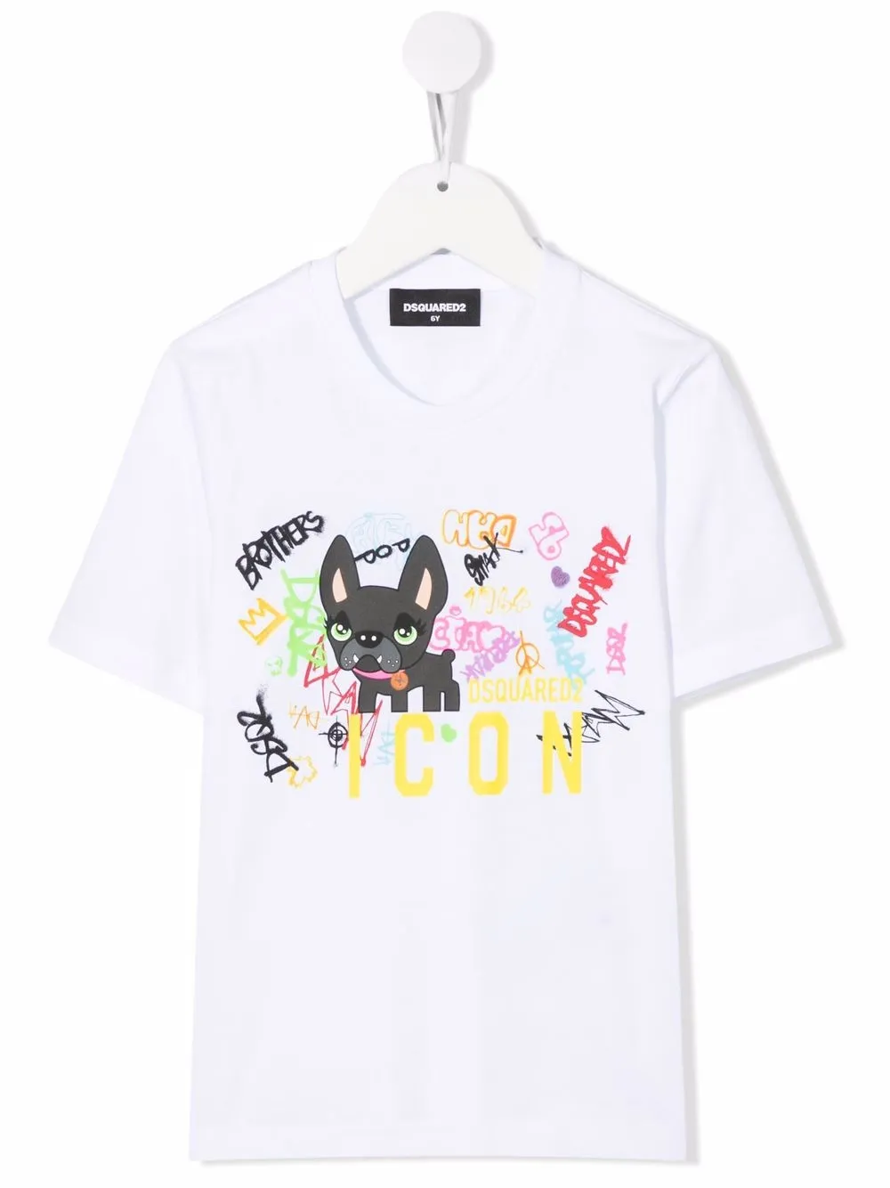 

Dsquared2 Kids playera con estampado de grafiti - Blanco