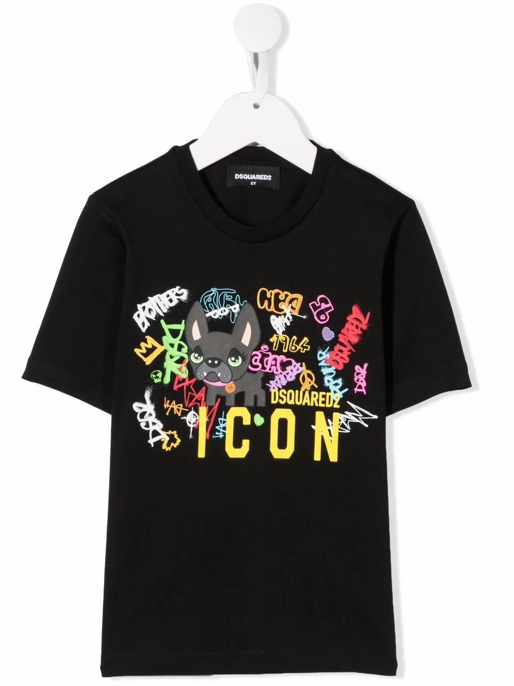 

Dsquared2 Kids playera con estampado de grafiti - Negro