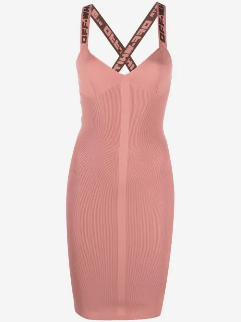 Off-White Minikleid mit Logo-Riemen