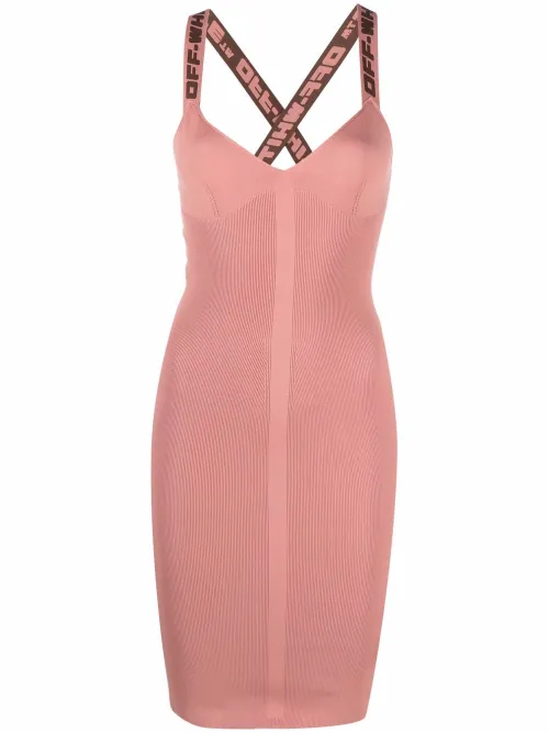 Robe courte à bretelles à logo - Off-White - Modalova
