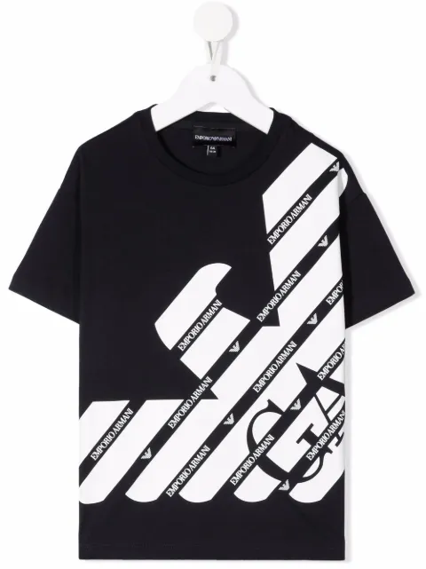 Emporio Armani Kids logo-print crewneck T-shirt