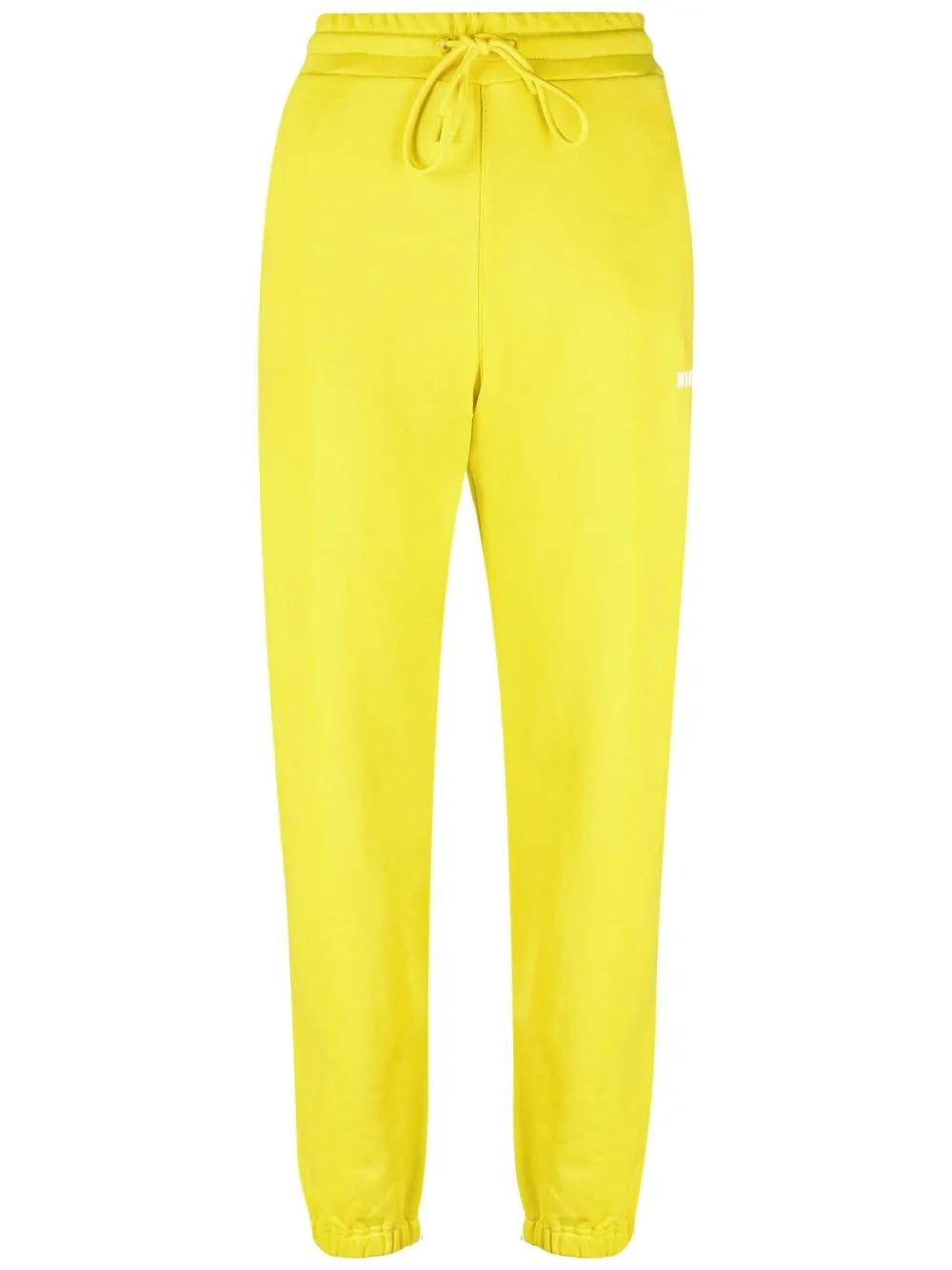 

MSGM pants rectos con logo estampado - Amarillo